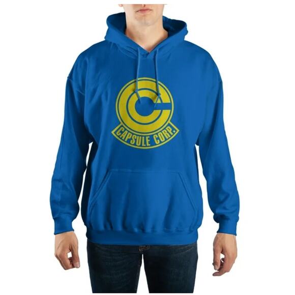 DRAGONBALLZ "Capsule Corp" Hoodie New Anime Unisex Kangaroo Pocket Pullover Sz M - Picture 1 of 6